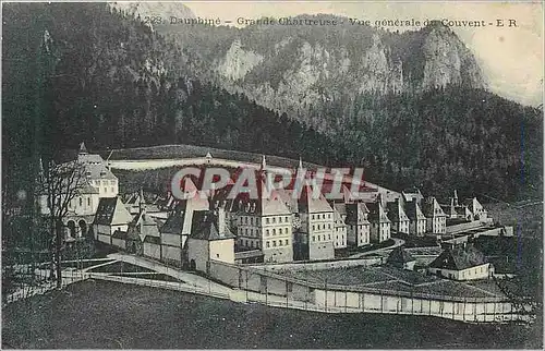 Cartes postales Dauphine Grande Chartreuse Vue Generale du Couvent