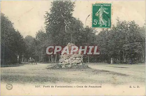 Ansichtskarte AK Foret de Fontainebleau Croix de Franchard
