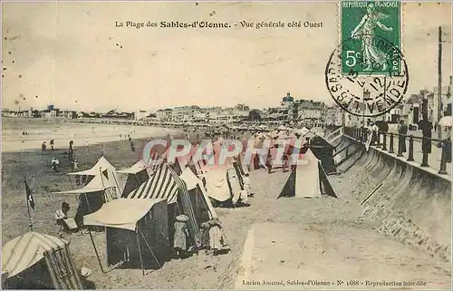 Cartes postales La Plage des Sables d'Olonne Vue Generale Cote Ouest