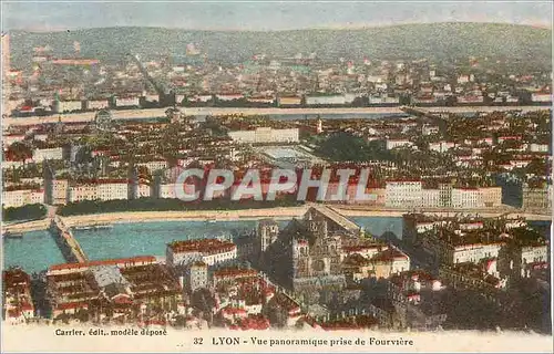 Ansichtskarte AK Lyon Vue Panoramique prise de Fourviere