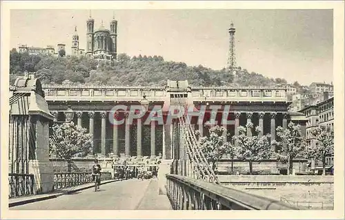 Moderne Karte Lyon Le Pont du Palais de Justice et Fourviere