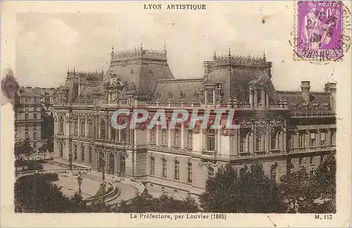 Cartes postales Lyon Artistique La Prefecture par Louvier (1885)
