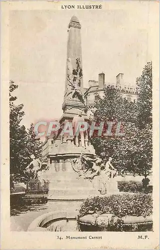 Cartes postales Lyon Artistique Le Monument Carnot