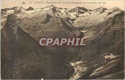 Cartes postales Luchon Panorama prise de Superbagneres sur la Vallee du Lys