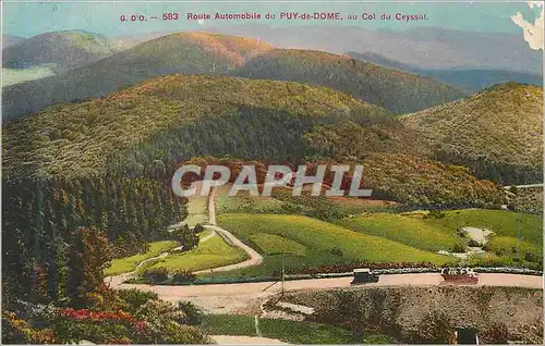 Cartes postales Route d'Automobile du Puy de Dome au Col du Ceyssai