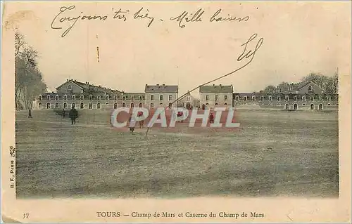 Cartes postales Tours Champ de Mars et Caserne du Camp de Mars Militaria