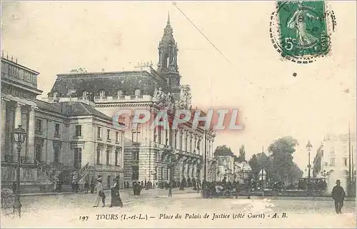 Cartes postales Tours (I et L) Place du Palais de Justice (Cote Ouest)