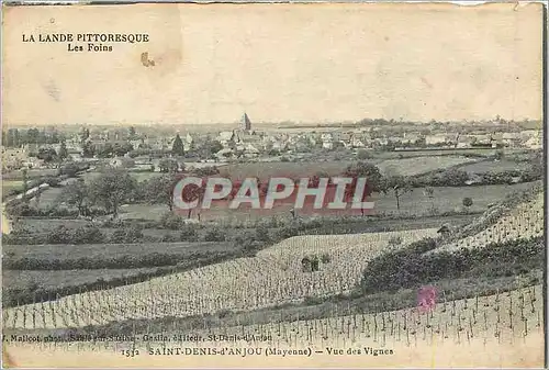 Cartes postales Saint Denis d'Anjou (Mayenne) La Lande Pittoresque Les Foins Vue des Vignes