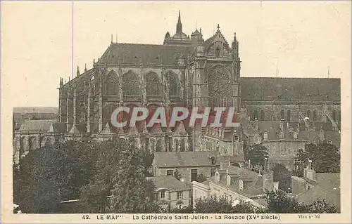 Cartes postales Le Mans La Cathedrale Saint Julien La Rosace (XVe Siecle)