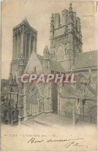 Cartes postales Caen L'Eglise Saint Jean