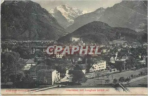 Cartes postales Interlaken mit Jungfrau (4166 m)