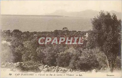 Cartes postales Cap d'Antibes Vue sur les Iles de Lerins et l'Esterel