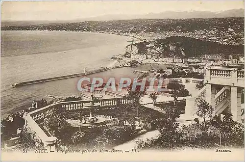 Cartes postales Nice Vue Generale prise du Mont Boron