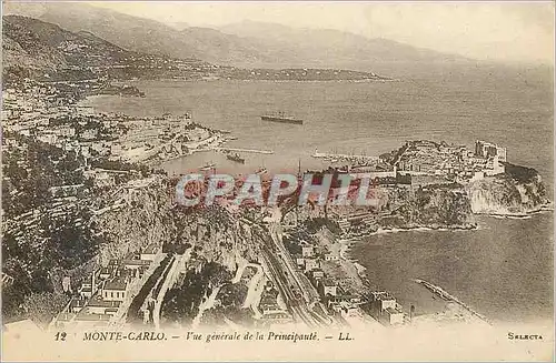 Cartes postales Monte Carlo Vue Generale de la Principaute