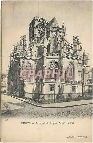 Cartes postales Rouen L'Abside de l'Eglise Saint Vincent
