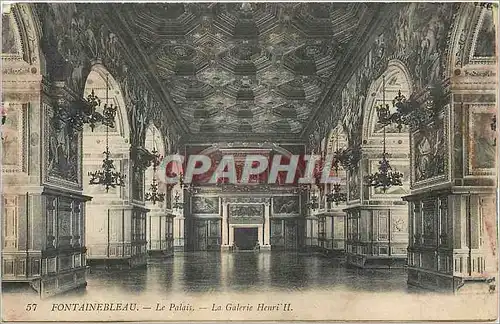 Ansichtskarte AK Fontainebleau Le Palais La Galerie Henri II