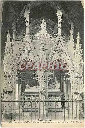 Cartes postales Treguier Interieur de la Cathedrale Le Tombeau de Saint Yves