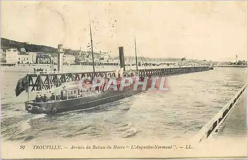 Cartes postales Trouville Arrivee du Bateau du Havre L'Augustin Normand