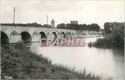 Moderne Karte Beaugency (Loiret) Le Pont et la Loire