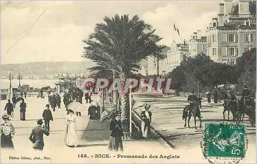 Ansichtskarte AK Nice Promenade des Anglais Cheval Militaria