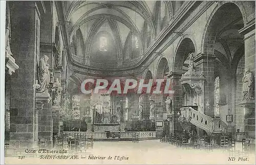 Ansichtskarte AK Saint Servan Interieur de l'Eglise