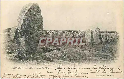 Cartes postales Carnac Les Alignements du Meme (carte 1900)