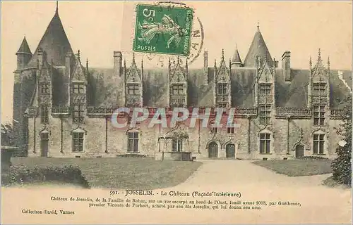 Cartes postales Josselin Le Chateau (Facade Interieure)
