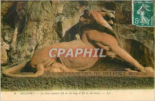 Cartes postales Belfort Le Lion (mesure 24 m de Long et 11 m de Haut)