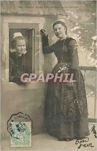 Ansichtskarte AK Environs de Quimper Causerie Jeunes Filles Folklore