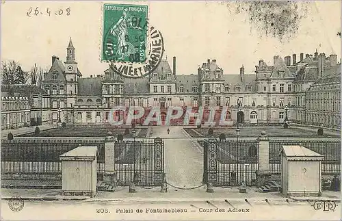 Cartes postales Palais de Fontainebleau Cour des Adieux