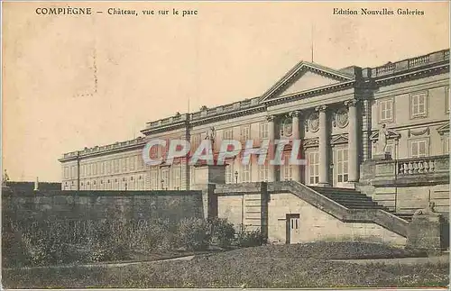 Cartes postales Compiegne Chateau vue sur le Parc