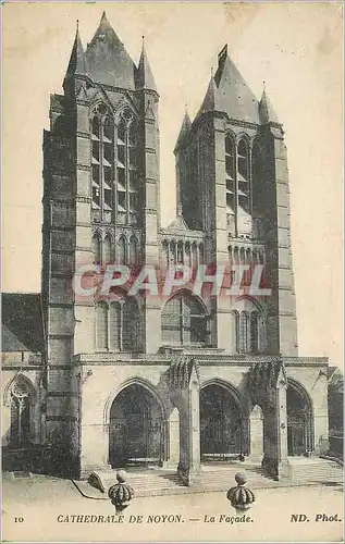 Cartes postales Cathedrale de Noyon La Facade