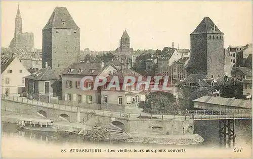 Ansichtskarte AK Strasbourg Les Vieilles Tours aux Ponts Couverts