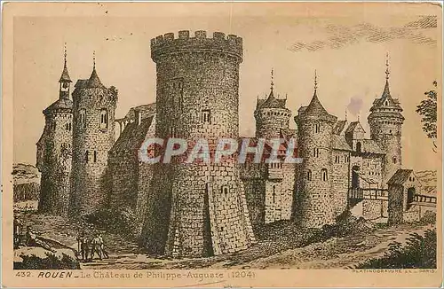 Cartes postales Rouen Le Chateau de Philippe Auguate (1204)