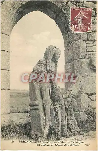 Cartes postales Brignogan (Finistere) L'Arc de Triomphe du Rohau et Statue de l'Arvor