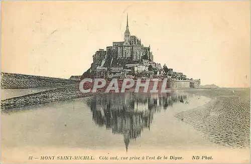 Ansichtskarte AK Mont Saint Michel Cote Sud vue prise a l'Est de la Digue