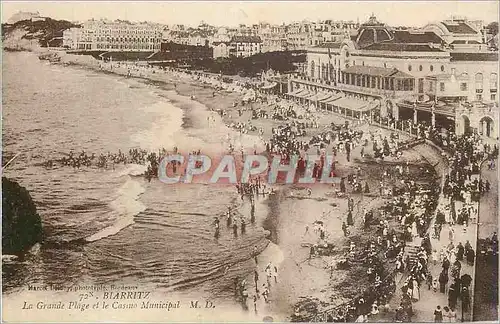 Cartes postales Biarritz La Grande Plage et le Casino Municipal