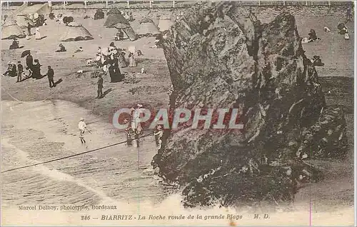 Ansichtskarte AK Biarritz La Roche Ronde de la Grande Plage