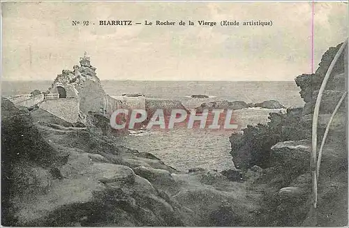 Cartes postales Biarritz Le Rocher de la Vierge (Etude Artistique)