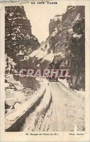 Cartes postales Gorges du Cians (A M) La Cote d'Azur Automobile
