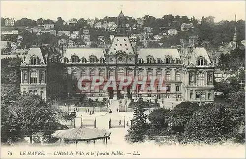 Cartes postales Le Havre L'Hotel de Ville et le Jardin Public