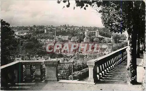 Moderne Karte Fougeres (Ille et Vilaine) Le Jardin Publique et le Chateau