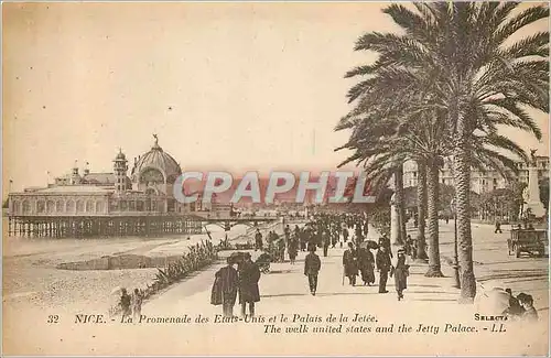 Cartes postales Nice La Promenade des Etats Unis et le Palais de la Jetee