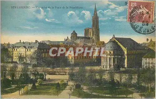 Cartes postales Strasbourg Vue prise de la Place de la Republique