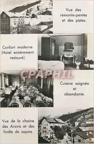 Moderne Karte Hotel Saint Joseph La Clusaz (Haute Savoie) Alt 1040 m