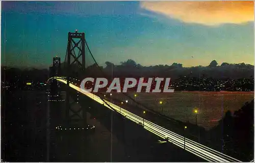 Cartes postales moderne San Francisco Bay Bridge at Night