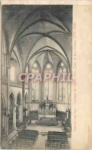Ansichtskarte AK Trouville sur Mer Interieur de l'Eglise Notre Dame de Bon Secours (XIIIe Siecle)