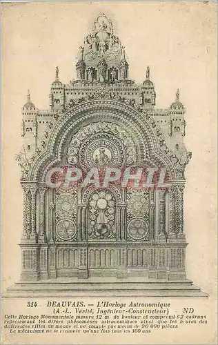 Cartes postales Beauvais L'Horloge Astronomique