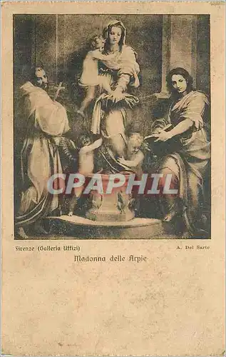 Cartes postales Firenze (Galleria Uffizi) Madonna delle Arpie