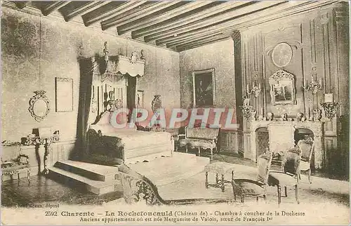 Cartes postales Charente La Rochefoucauld (Chateau de) Chambre a Coucher de la Duchesse